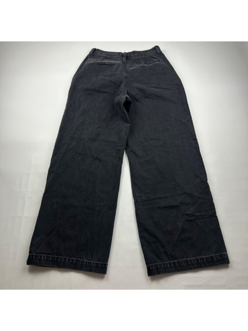Madewell Washed Black Denim Harlow Wide Leg Trouser Jeans 27 - Picture 7 of 8